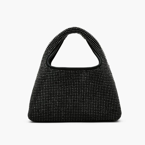 NWT Marc Jacobs The Sack Mini Bag Top Handle Black Rhinestone - Picture 2 of 13